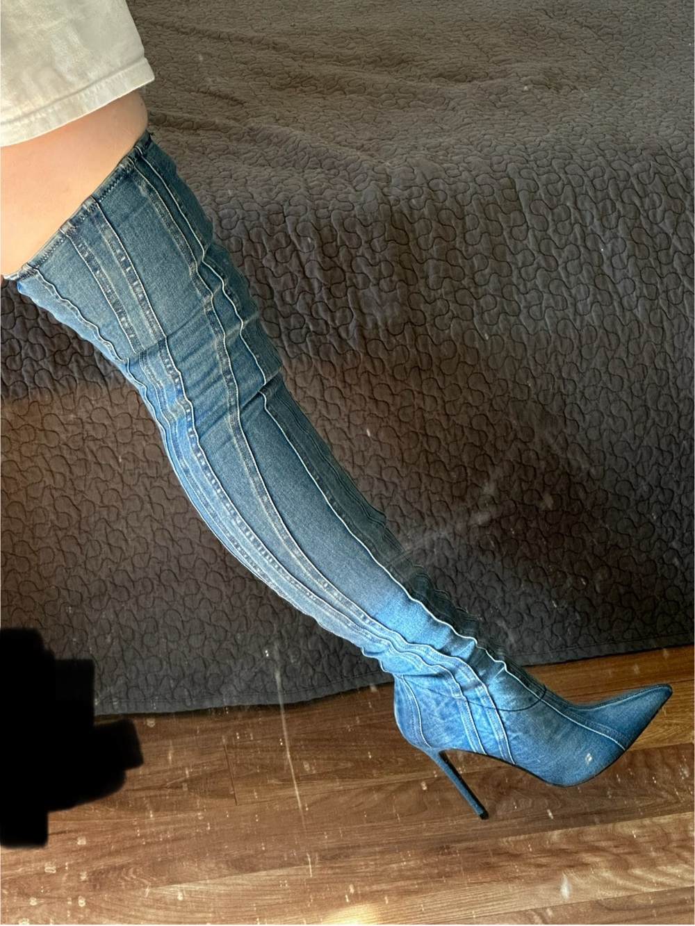 DIESEL D-Yucca Denim Over-the-Knee boots - Picture 3 of 7